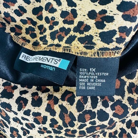 Requirements Leopard Print Skirt Size 1X - Picture 3 of 3